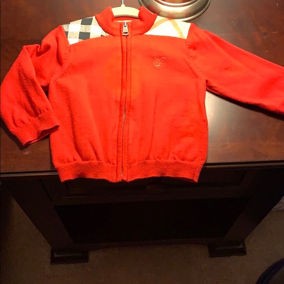 Burberry Other - Burberry 12M Red ZIP Up Sweater